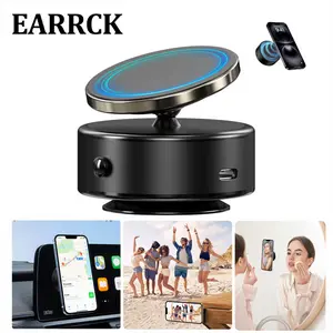 Magnetic Phone Holder,Dual-Sided Electronic Vacuum and Magnetic Adsorption,Adjustable and 360° Multifunctional Cellphone Stand Accessory