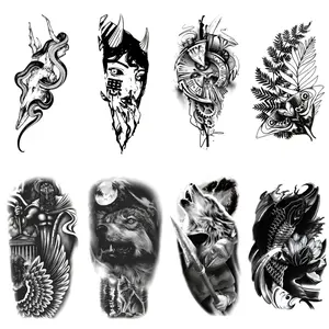Devil Tattoo Sticker, waterproof temporary tattoo, magic tattoo lasts 7-15 days, safe, non-toxic, painless, Sak yant tattoo, suitable for arms, beginner-friendly, Body Fake Tattoos