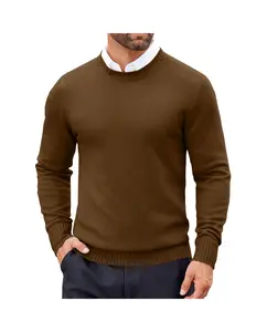 COOFANDY Men's Dress Crew Neck Sweater Slim Fit Lightweight Sweatshirts Knitted Pullover Casual Fashion Long Sleeve Sweater