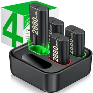 BEBONCOOL Charger for Xbox Rechargeable Battery Pack, 4 X 2800mWh Xbox One Controller Battery Packs for Xbox Series X/S/Xbox One/S/X/Elite