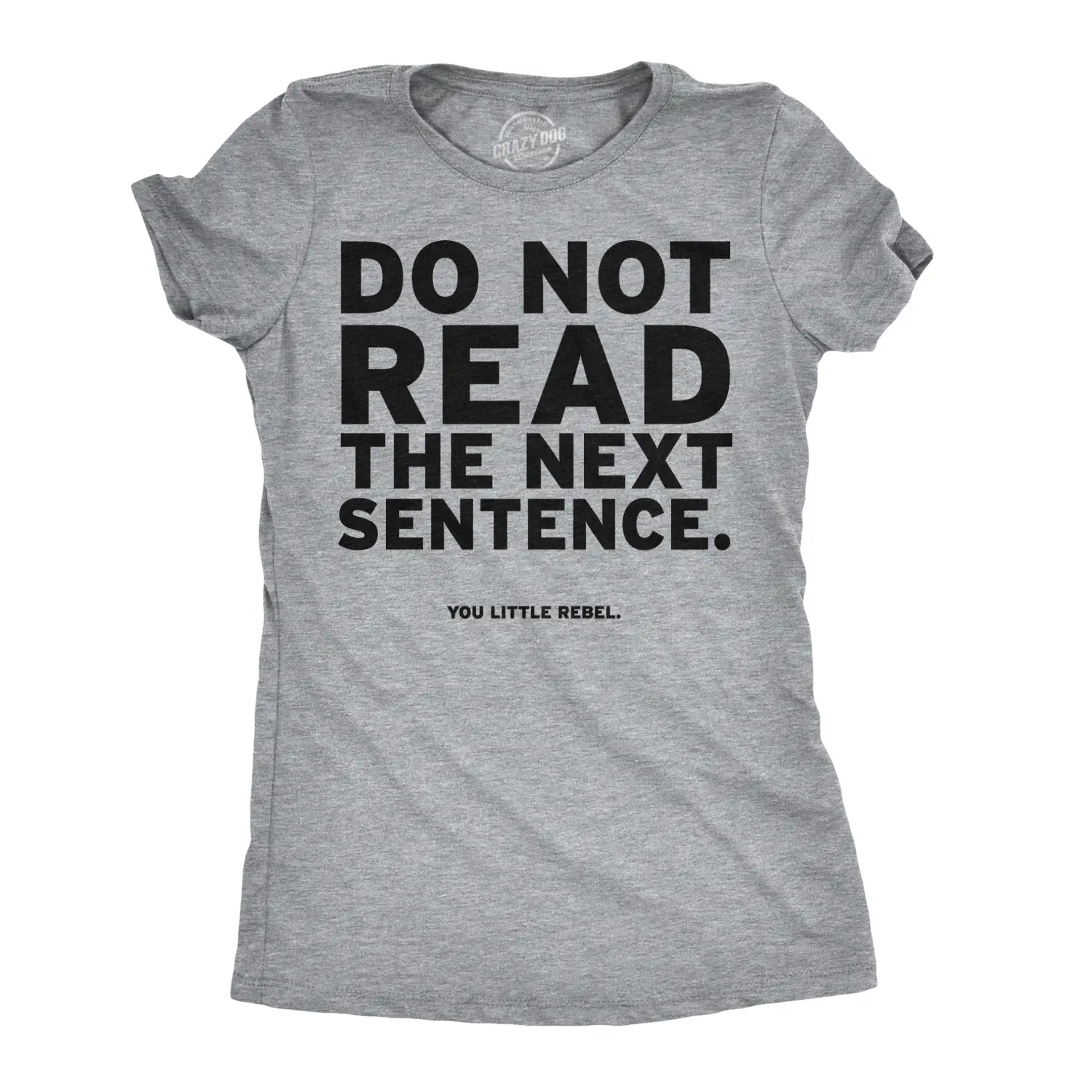 Women's Do Not Read The Next Sentence T Shirt Funny English Shirt for Women Funny Womens T Shirts Cute Vintage Graphic Tee Funny Sarcastic Top Women's Novelty Tees Light Grey