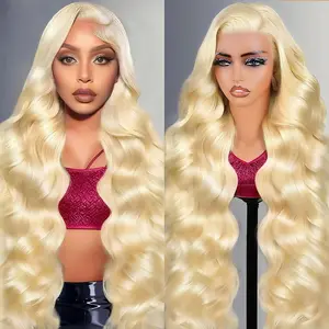 DROSUUD 30 Inch 613 Lace Front Wig Human Hair 13X6 Body Wave Blonde Wigs Human Hair 180% Density Blonde Lace Front Wigs Pre Plucked 613 HD Lace Frontal Wigs Glueless Wig With Baby Hairs Lace Closure Wig#Summervibes