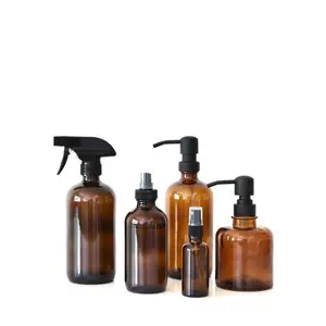 Amber Glass Apothecary Small Spray Bottle -4 oz