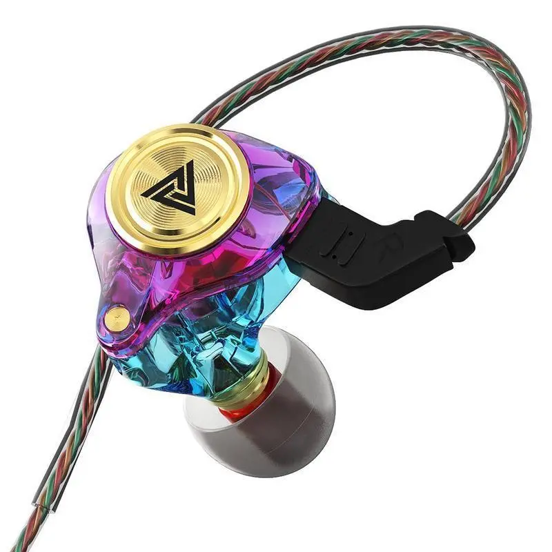 QKZ AK3 Portable Wired In-Ear Earphone, Wired Headphones With Mic, HiFi Subwoofer Noise Cancelling Wired Earphones for Game Sports, 3D Stereo Sound Headphones For Gym & Sports & Game, Headphones 8D Audio, Electronic Audio Earbud in-ear monitor HiFi Heavy