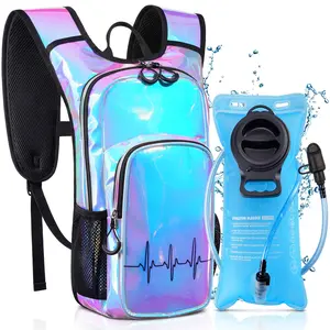 【Crazy Deal】Rave Hydration Backpack, Water Backpack with 2L Water Bladder, Festival Essential Accessories for Women Men