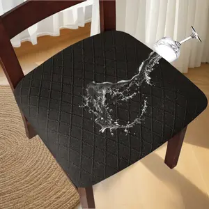 Waterproof seat cover for dining chairs, removable and washable elastic seat cover, dining chair cushion and sofa cover, suitable for dining rooms, kitchens, and living rooms