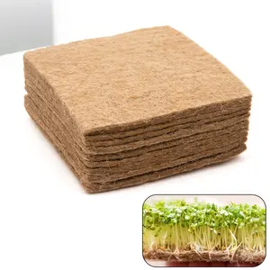 10-Piece mini vegetable planting mat, 5.91 inches x 5.91 inches, suitable for seedling trays, germination trays and seed germination pads; specially designed for growing mini vegetables and wheatgrass (excluding plants)