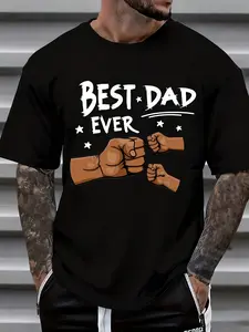 The Ultimate T-Shirt for Dads Featuring a Fist Bump Design, Perfect As a Gift for Father'S Day Or Birthdays.This Breathable, Sweat-Wicking, And Soft Shirt Is Ideal for Everyday Wear, Whether Commuting, Relaxing at Home