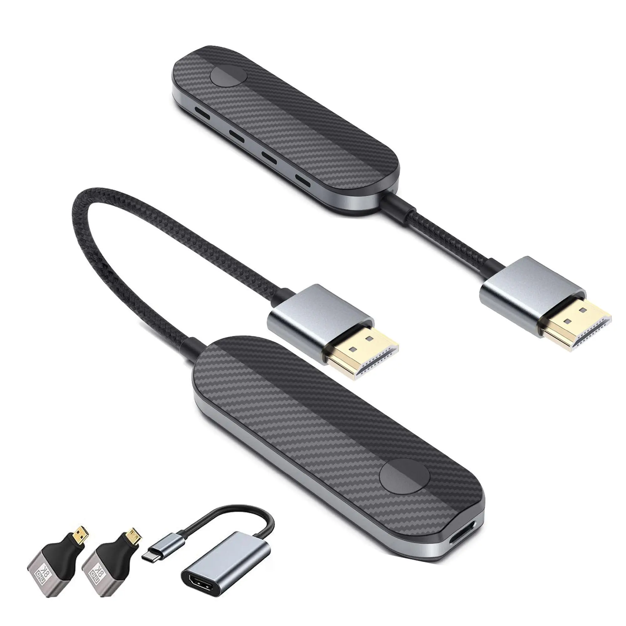 2026 Updated Wireless HDMI Transmitter and Receiver, Plug & Play Portable 2.4G/5G Wireless HDMI Extender Kit for Streaming Video and Audio to Monitor from Laptop/PC/TV Box/Projector