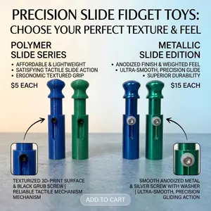 Smooth Slide Fidget Toy Satisfying Slider Stress Relief Focus Tool Compact Portable Durable One Hand Use Ideal for Desks Travel Everyday Carry with Smooth Gliding Motion and Ergonomic Design