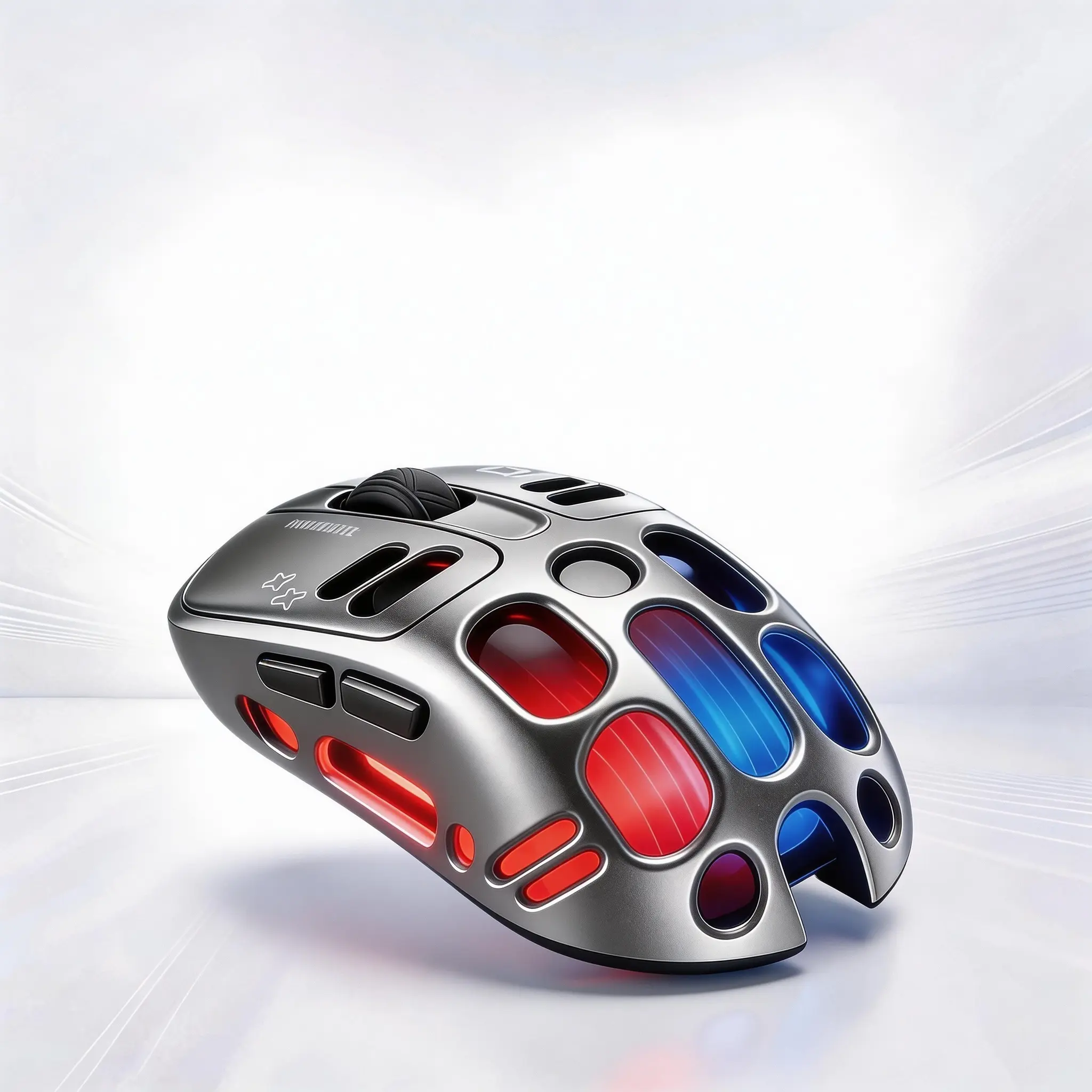 T-WOLF X3 RGB Wireless Gaming Mouse - Tri-Mode BT5.0/Bluetooth 2.4G/Wired, Lightweight Honeycomb Design, Built-In Batteries, 5-Button Control for Gaming, Work From Home, PC & Laptop