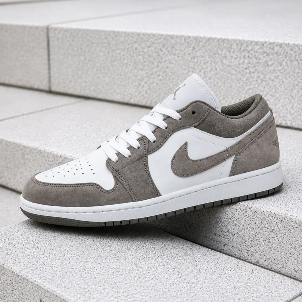 Nike Air Jordan 1 Low Olive Grey Enigma Stone 553558-046 Men's Fashion Sneaker New