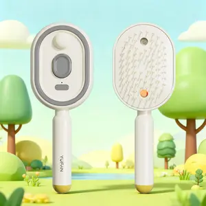 Electric Steam Hair Brush with Mist, Ionic Straightening Comb for Less Breakage & No Residue, Smooth Shiny Hair Styling Tool