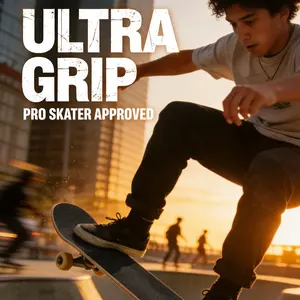 Hiii Professional Anti-Slip Skateboard Sandpaper Nft Design Edition (12 Pieces), Durable Grip Surface, Ideal for Skating & Training