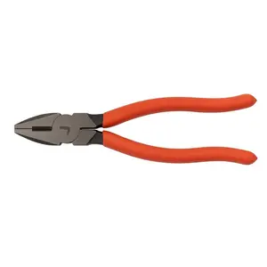 Jhome 09007 9.5 in High Leverage Lineman's Pliers w/ Crimper Steel Wire Pliers Adjustable Ergonomic Design for Versatile Use