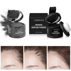 2 PCS Hairline Filler Powder with Mirror & Sponge, Waterproof Scalp Concealer for Men & Women, Root Touch Up Hair Powder for Receding Hairline, Natural Coverage Hair Products