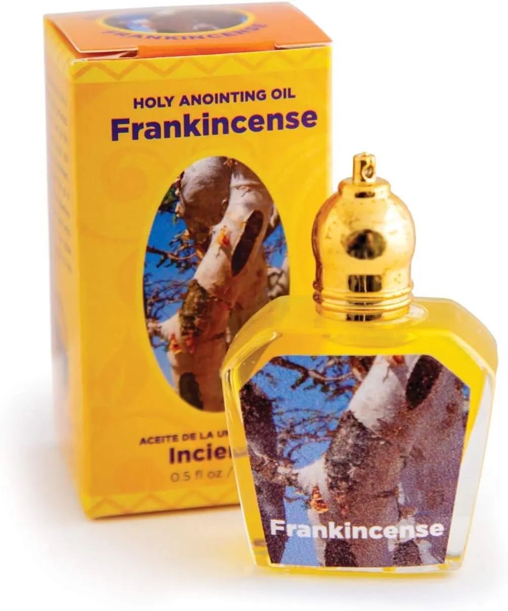 Frankincense Holy Land Aromatherapy Anointing Oil - Frankincense Resin Body Oil from Israel, 0.5 oz Roller Bottle from Jerusalem, Frankincense Resin Body Oils