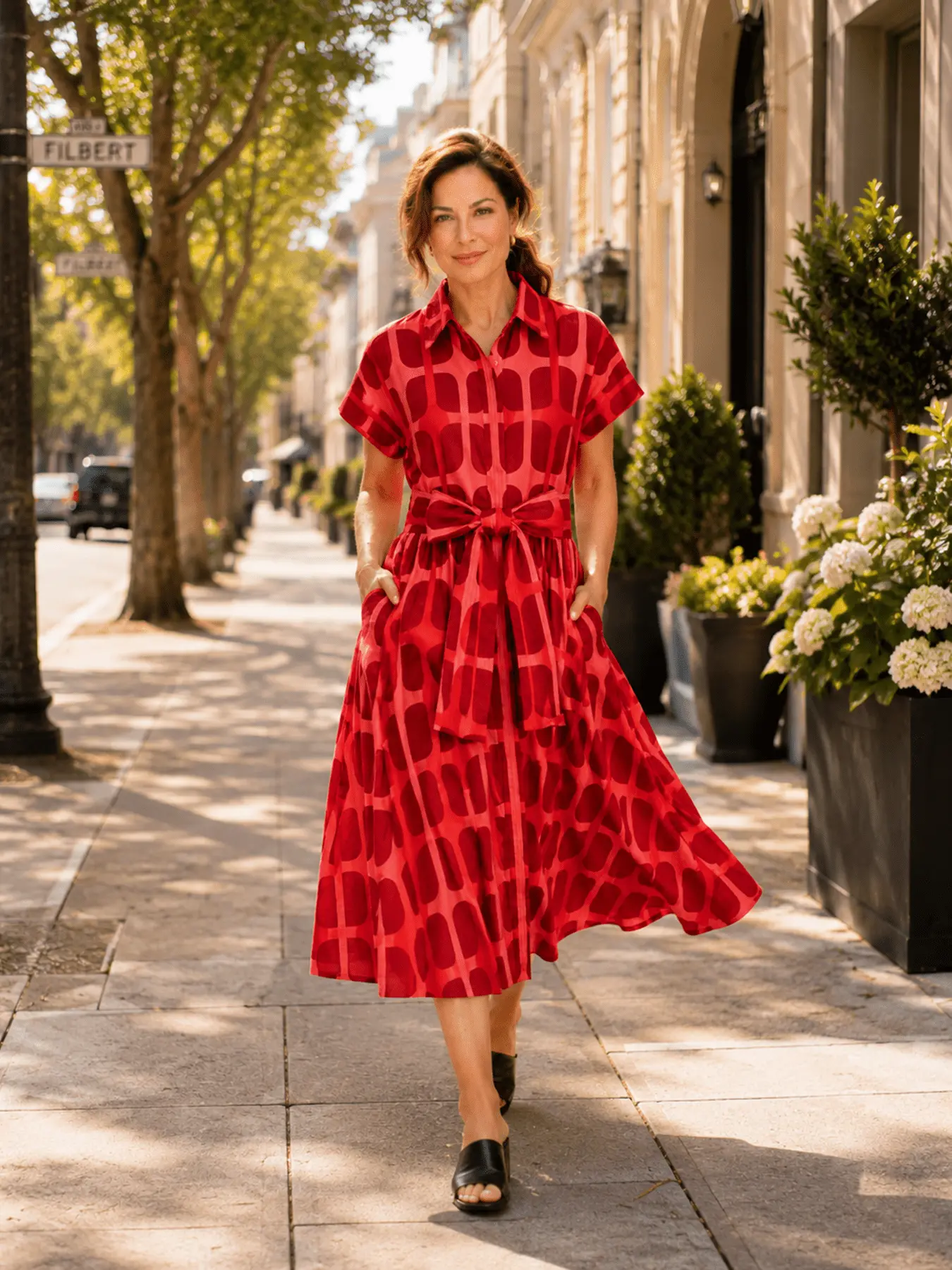 HEIDI dress Sausalito Red