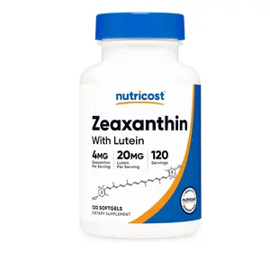 Nutricost Zeaxanthin with Lutein Antioxidant Supplement - 20mg, 120 Softgels, Potent, Non-GMO, Gluten-Free