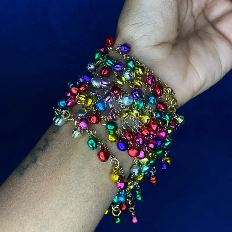 Rainbow jingle bell bracelet