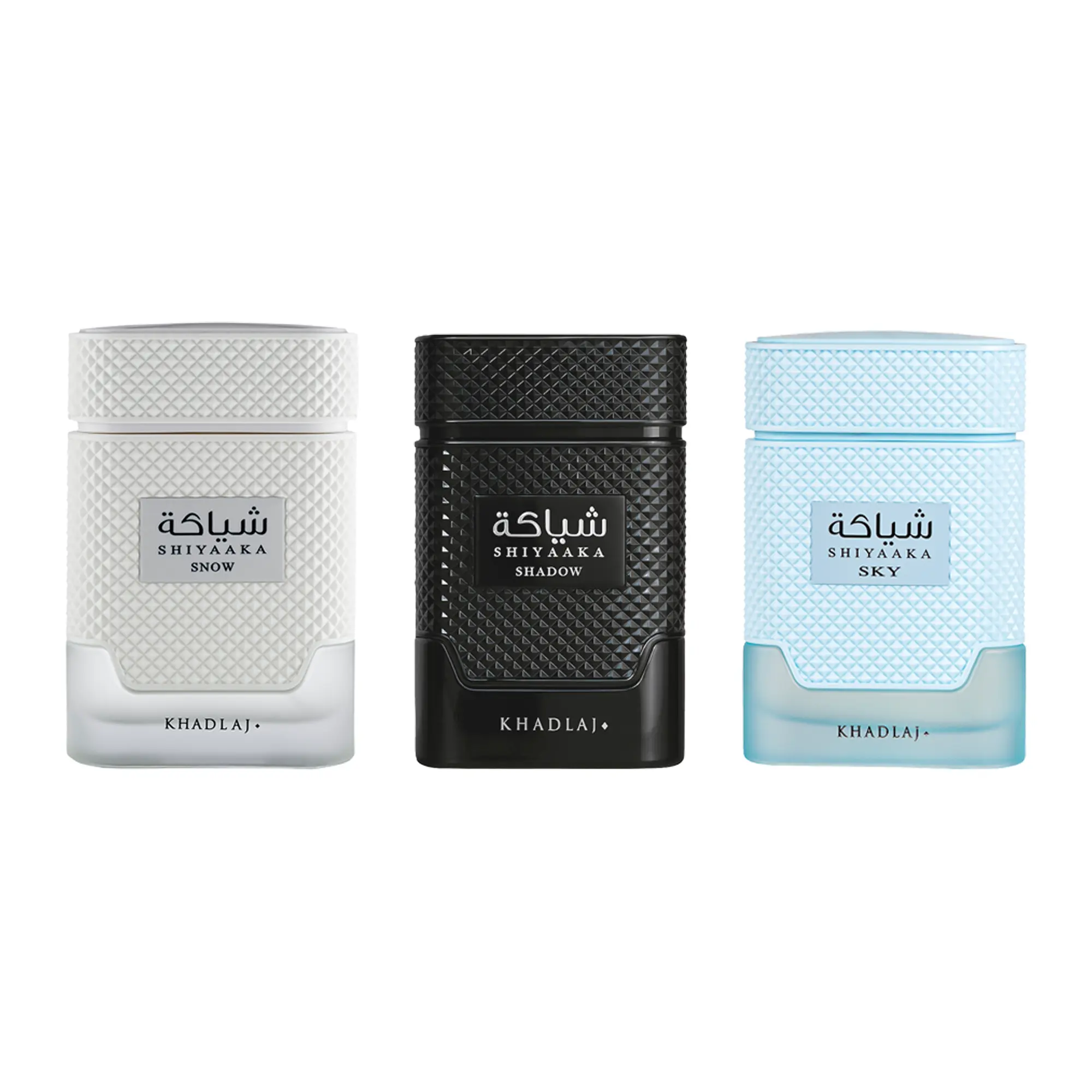 Khadlaj Shiyaaka Elements Trilogy Bundle for Unisex (3.4 Ounce, Shiyaaka Sky - 3.4 Ounce, Shiyaaka Snow - 3.4 Ounce, Shiyaaka Shadow)