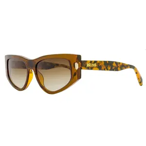 Just Cavalli Square Cat Eye Sunglasses SJC034 06X5 Brown/Havana 55mm