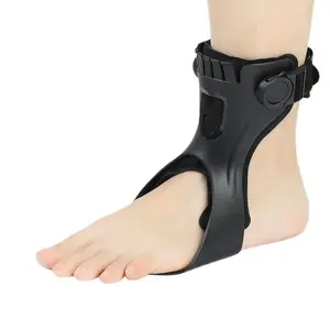 Drop Foot Brace Orthosis AFO AFOs Ankle Support With Comfortable Adjustable Buckle for Hemiplegia Stroke Shoes Walking Black