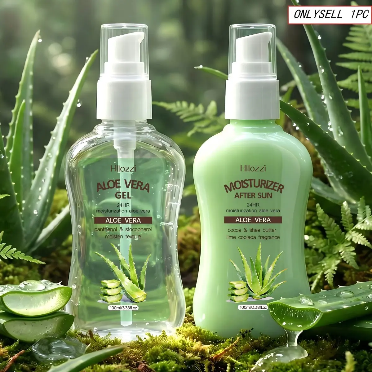 Post-Sun Skin Repair Aloe Vera Gel, Moisturizing Sun Care, Sun Protective, Long-Term Outdoor Sun Protection, Effective Prevents Sunburn, Cooling, Soothing, Ideal for Outdoor Use