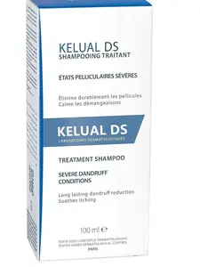 KELUAL DS Anti-Dandruff Shampoo Treatment for Severe Dandruff Long-Lasting Relief 3.3 Fl Oz 1 Pack Dermatologically Tested