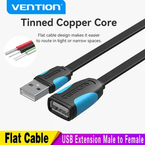 Vention USB 2.0 Extension Cable 1M 2m 3m Male to Female Extender Cable Fast Speed USB Cable Extended for laptop PC USB Extension 0.5m