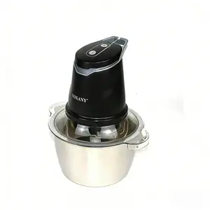 Stainless Steel Food Processor  Electric Meat Grinder, 304 Stainless Steel Food Chopper, Multifunctional Mini Food Processor for Meat Vegetables Onion Garlic, Kitchen Blender Mincer for Home Use, Easy Clean
