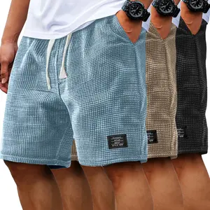 Men's 3-Pack Waffle Casual Short Men's Shorts - Relaxed Menswear Bottoms for Urban Daily Life, Weekend Hangouts, All-Season Outfit Collocation