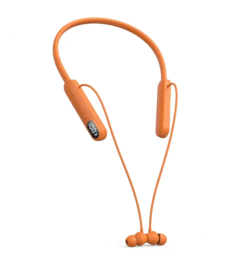 New Wireless Neckband Bluetooth Earbuds - In-Ear Silicone, Magnetic Snap, IPX4 Sweatproof, Fast Charging, Sound Isolation, MP3 Support, Hands-Free Calls, Type-C Charging, Compatible with Mobiles & Desktops, Travel Audio Accessories sohochic, Headphone, Fa