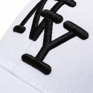 Flat-brim baseball cap with 3D NY embroidery, fully enclosed flat-brim cap, unisex, suitable for street dance, large head circumference hat