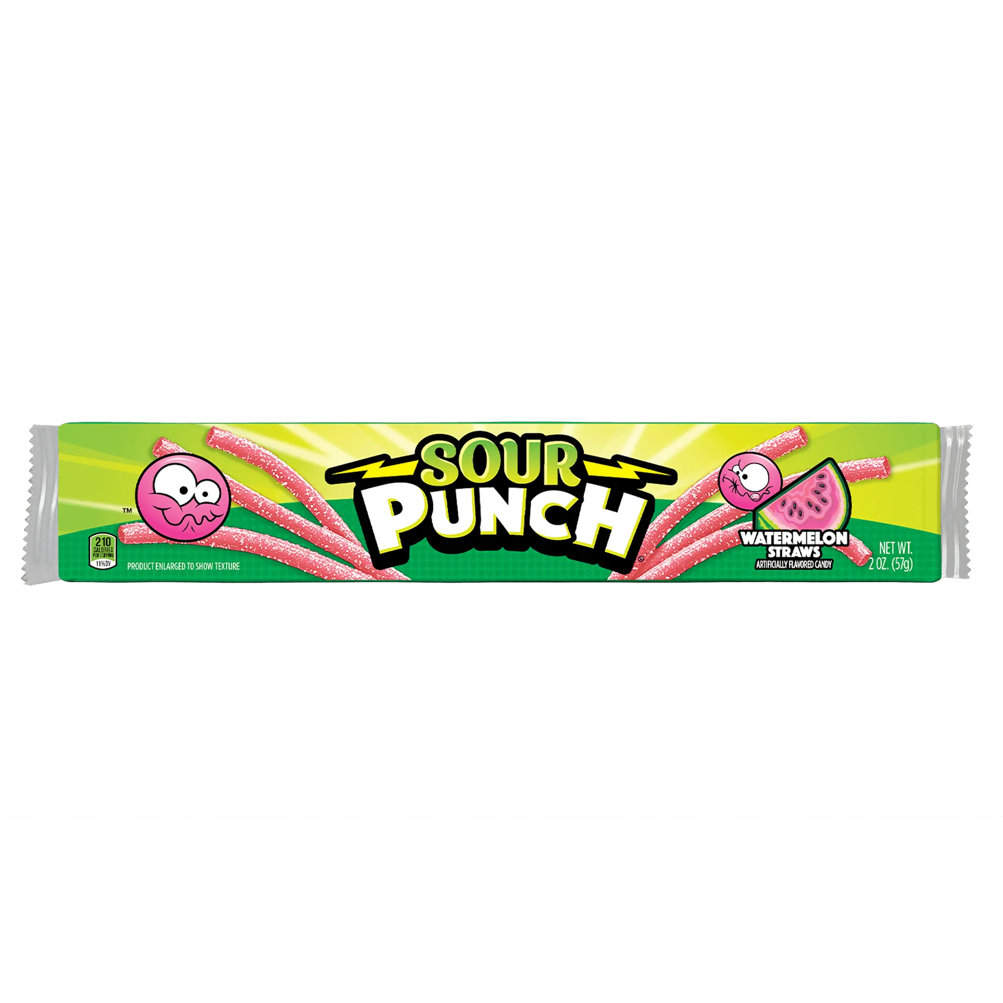 Sour Punch Watermelon Straws, 2oz Tray