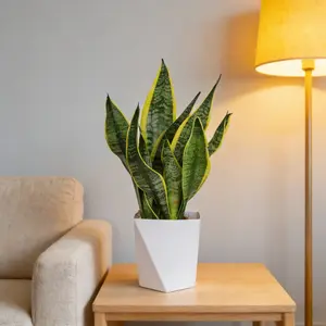 Snake Plant for Home – 12 Inch Tall, 3 Plants in One Pot, Low Light, Low Maintenance Indoor Plant (Potted & Shipped)
