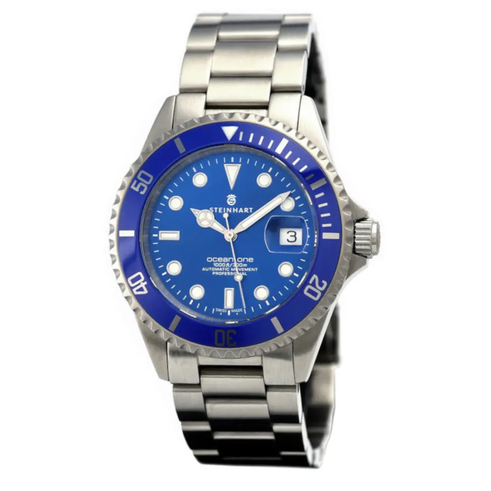 Steinhart OCEAN ONE Premium Automatic Diver Watch 42mm Blue Ceramic 106-0458