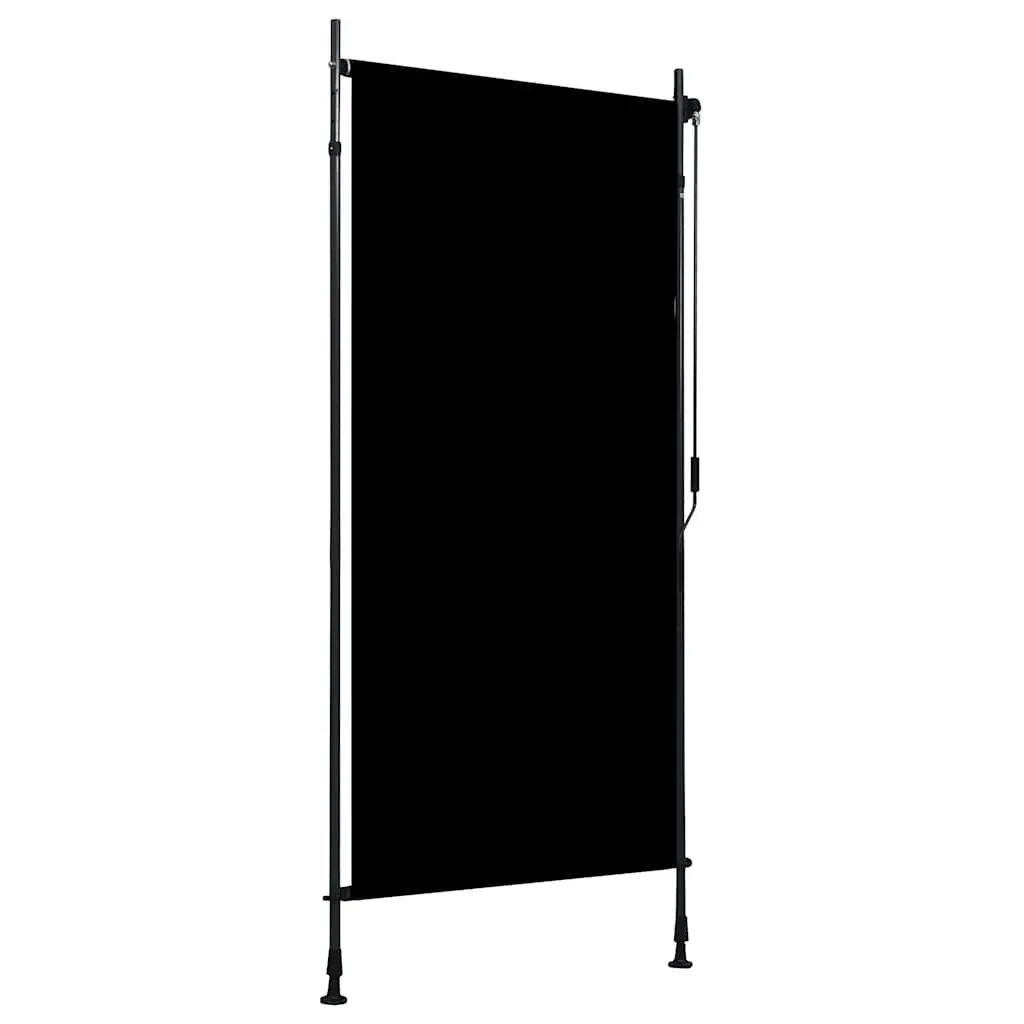 vidaXL Roller Blind, Window Shade with Hand Crank System, Height Adjustable Blackout Blind, Roll up Blind for Outdoor Office Home Hotel, Anthracite 145935