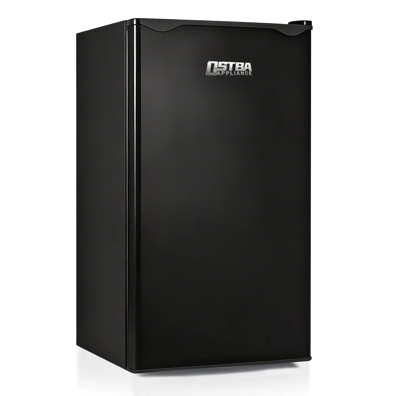 OSTBA 3.2 Cu.Ft. Mini Fridge with Freezer - Compact Beverage Refrigerator for Bedrooms, Low Noise, Adjustable Thermostat, Removable Glass Shelves, Energy Efficient Black, Freezing, Manual Defrost
