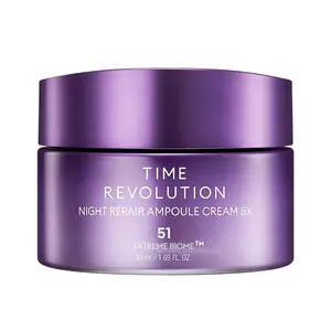 MISSHA Time Revolution Night Repair Ampoule Cream 5th Gen 1.69 Fl Oz Triple Fermented Deep Sleep Overnight Care for Enhanced Radiance Korean Skincare