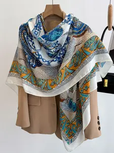Fashion Patchwork Colorblock Print Scarf, Multifunctional Decorative Neck Gaiter, Perfect for Travel and Dates, Stylish Accessory