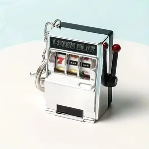 Mini Slot Machine Keychain! Fun Lottery Game, Stress Relief & Eye-Catching