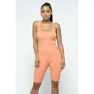 Just Peachy Romper Sleeveless Bodycon Womenswear Overalls