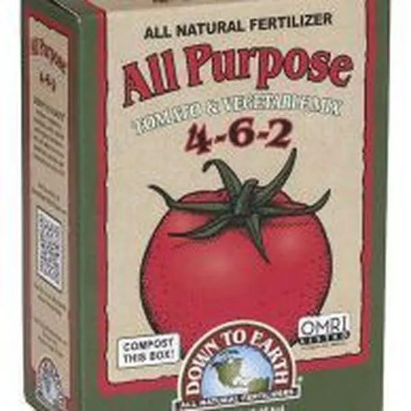 Down To Earth All Purpose 4-6-2 Fertilizer- Organic Mix for Garden Vegetables & Herbs- 1 lb Box