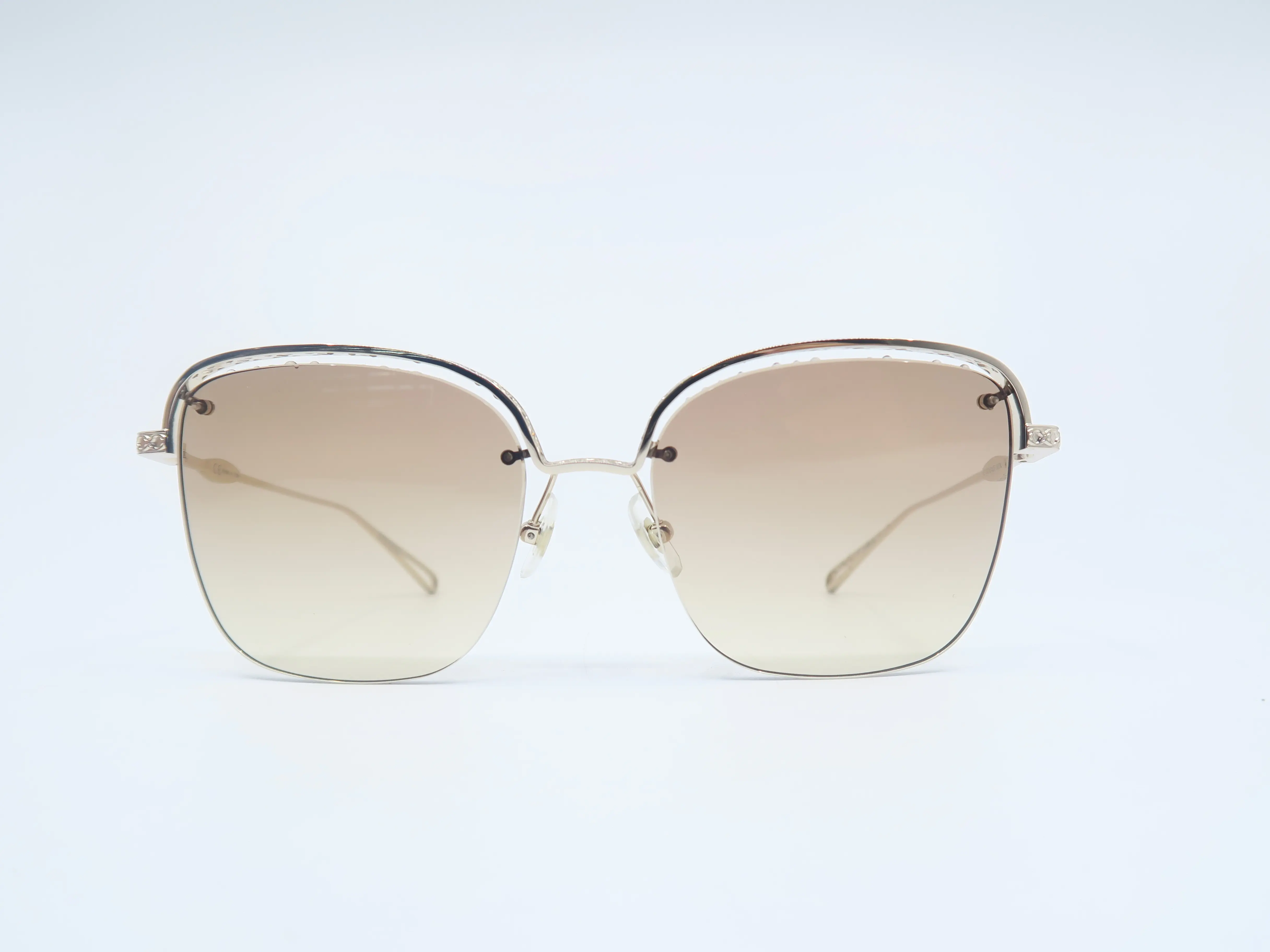 Chopard SCHD45S 300K 57 Gold/Gradient Titanium Square, New Women's Sunglasses