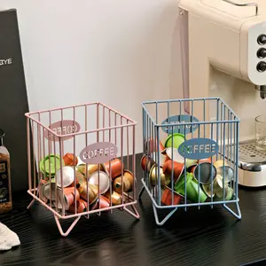 Stackable Coffee Capsule Holder, Airtight Food Storage Container, Multifunctional Desktop Organizer for Kitchen Office Desk, Decorative Storage Basket, Coffee Bar Accessories