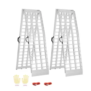 【fathersdaygift】VEVOR Aluminum Ramps, 2000 lbs, 2Pcs Heavy-duty Ramps with Wider Ramp Surface, Universal Stable Loading Ramp with Handles, Fit for ATV, UTV, Motorcycle, Electric Bicycle, etc.