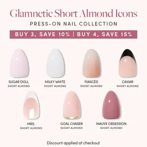 Glamnetic Short Almond Icons Press-On Nail Collection