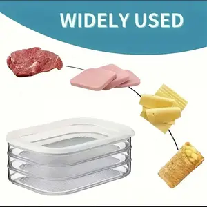 Stackable Food Storage Containers, Meal Prep Containers, Sealable Containers, Refrigerator Organizer, Meat Preservation Box, Reusable Airtight Food Storage Leak-Proof Design, Space-Saving, Fits Bacon, Ham, Cheese, Produce Storage Containers