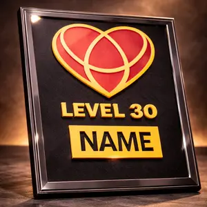 LEVEL 30 TEAM MEMBER PERSONALIZED LETTER POP SUPER FAN HEART ME TIKTOK LIVE PLAQUE AWARD GIFT